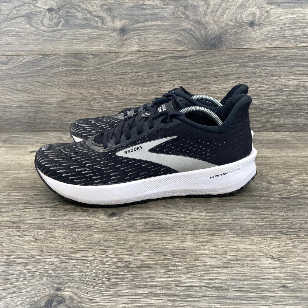 Brooks Hyperion Tempo Running Shoes Womens 9 Black White DNA FLASH 1203281B091